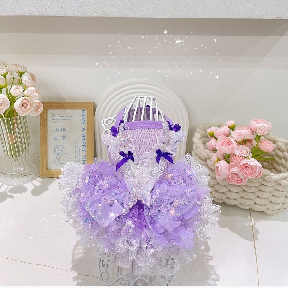 Robe de fée papillon violette