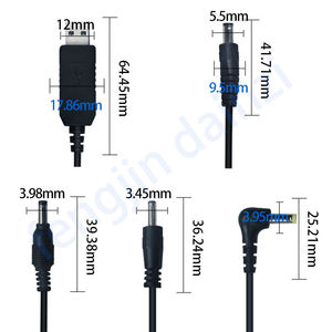 หัวแจ็ค USB To DC 5.5*2.1มม.,เพิ่มสายเพิ่มกำลังไฟ5V เป็น12V DC เราเตอร์ Wifi โมเด็มสาย USB เป็น DC 5.5*2.5มม. - Product Image 3