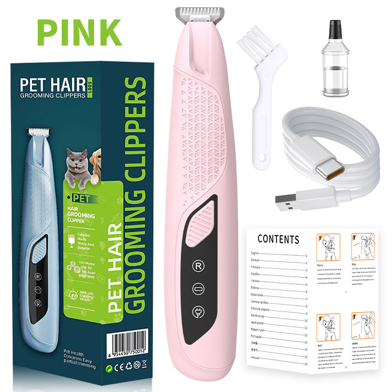 CW-MGL-5001 ปัตตาเลี่ยนตัดขนสัตว์เลี้ยง - สีชมพู