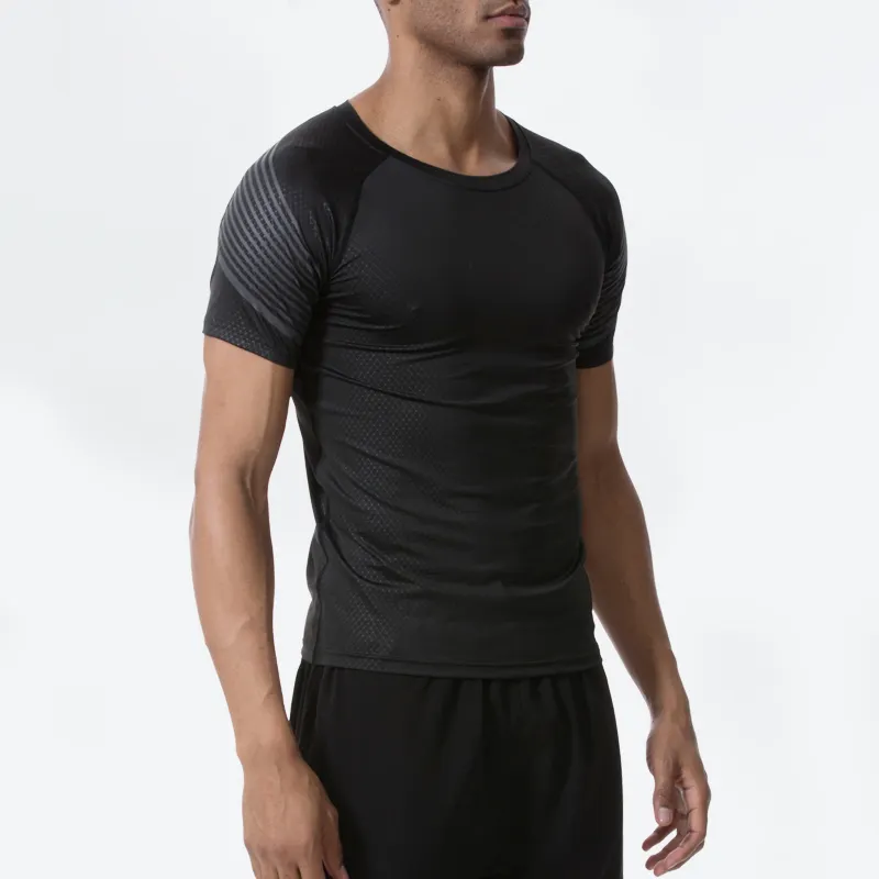 Camiseta masculina para treino, verão, slim, para corrida, para atividades ao ar livre, para esportes, roupa de academia