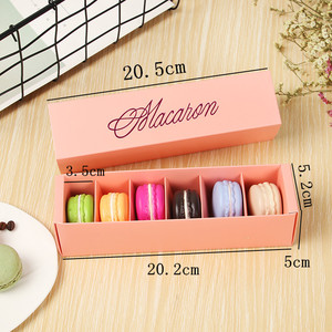 Hot Bán 6 Pcs Macarons Hộp Trượt Mở Ngăn Kéo Hộp Giấy Cho Macarons In Kỹ Thuật Số <span class=keywords><strong>Macaron</strong></span> Hộp Với Bạc Lá Logo - Product Image 6