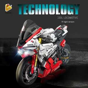 Panos 672104 לבנים 1:5 לוח אור אופנוע yamaha r1 מהדורה מסלול דגם בלוקים להגדיר - Product Image 2
