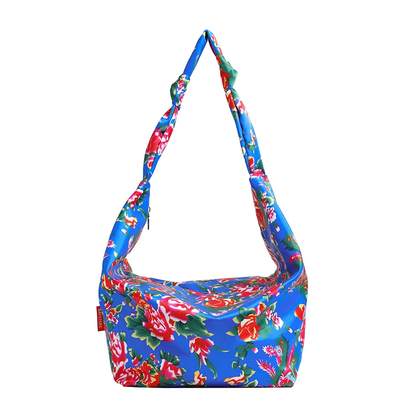 2024 stile cinese nordest grandi fiori Hobo borse alla moda vintage stampate da donna borse a tracolla da viaggio