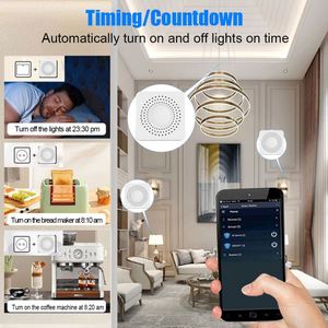 Diy Wifi Mini interruptor de luz inteligente 16a Control bidireccional Smartlife App Control remoto para Alexa Google Home Automation - Product Image 4