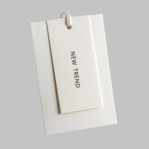Etiquetas colgantes personalizadas de papel de lujo, logotipo de marca de ropa, papel de cartón impreso, etiqueta colgante de China, diseño de etiqueta creativo con cuerda - Product Image 2