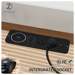 Enchufe de escritorio multifuncional para teléfono móvil con carga inalámbrica y carga USB - Product Image 5