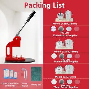 طقم ماكينة صنع مغناطيس الثلاجة من StikPro 25-75 طقم أزرار فولاذية يدوية سهلة التشغيل بضمان لمدة سنة جديدة - Product Image 6