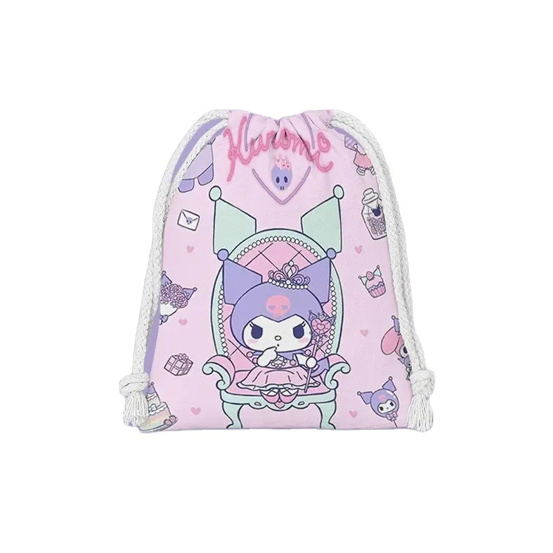 wholesale Kuromi Drawstring bag Melody Foldable shopping bag Cute children Cinnamoroll Soft storage bag