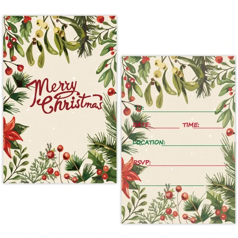 Servizio di personalizzazione della cartolina di Natale da visita/carta da visita servizio di stampa di biglietti di auguri