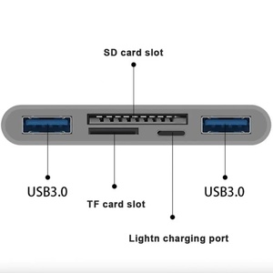 5 1 USB 3.0 OTG适配器2合1 SD TF存储卡读卡器充电访问iPhone iPad宏碁三星MacBook配件 - Product Image 6