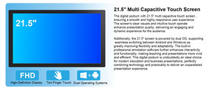 Chiều Cao Có Thể Điều Chỉnh Kỹ Thuật Số Thông Minh Bục Với Màn Hình Hd Và Cổ Ngỗng Microphone Cho Tăng Cường Âm Thanh Trường Học Hệ Thống Hình Ảnh - Product Image 3