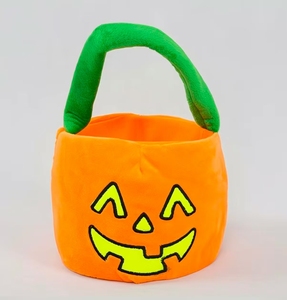 Halloween bí ngô Túi trẻ em Xin ăn kẹo Túi Quà Tặng lừa hoặc điều trị gói tái sử dụng <span class=keywords><strong>Tote</strong></span> giỏ với xử lý - Product Image 6