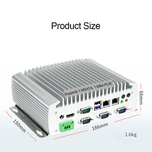 Industrial Grade Mini PC for In-Vehicle Use Fanless Rugged <strong>Embedded</strong> <strong>Computer</strong> with 6xCOM RS232 DDR3 Memory US/EU Plug Options - Product Image 4