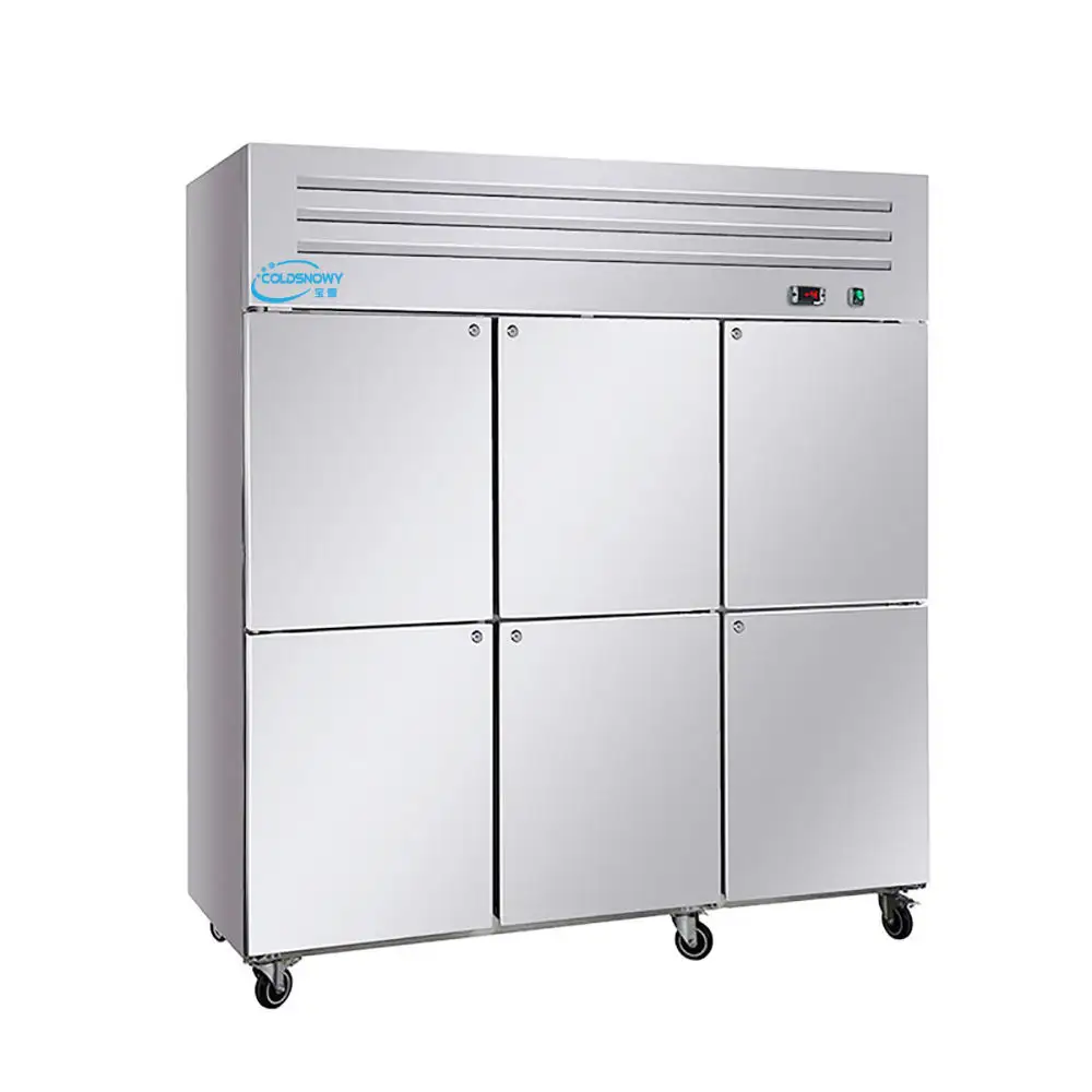 Congelador Profundo Industrial De 4 Portas Congelador De Cozinha Vertical De Aço Inoxidável Refrigerador Vertical Ou Congelador