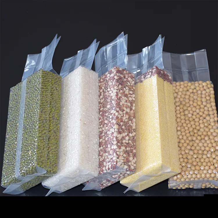 PA transparente/PE plástico sacos vácuo alimentos embalagem vácuo saco do arroz do alimento
