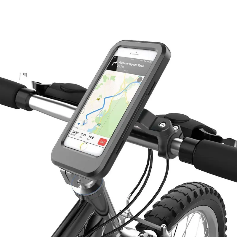 Mẫu miễn phí 360 độ xoay điện thoại di động Bìa IPX8 8M lặn trường hợp không thấm nước Túi với người giữ xe đạp