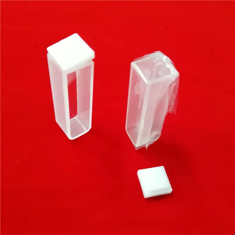 Spectrophotomete standard Q104 G104 Quartz Glass cuvette with stopper 45*12.*12.5mm quartz cell 10mm path length