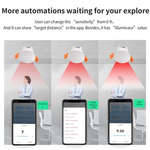 24G Tuya Smart WiFi/ZigBee Human Presence Detector Wave Radar Detection <strong>Sensor</strong> <strong>Light</strong> Luminosity 2 IN 1 <strong>Function</strong> Remote Monitor - Product Image 4