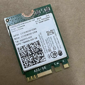 Dual Band Wireless-AC Wifi thẻ 7260NGW M.2 NGFF Card mạng 802.11ac 2.4G/5GHz 300/867Mbps BT4.0 - Product Image 2