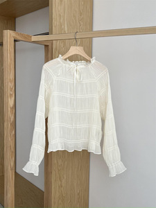 时尚设计师半透明涤纶衬衫 - Product Image 5