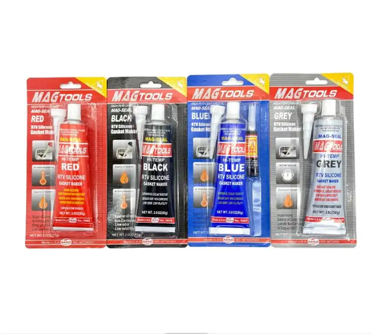 MAGTOOLS RTV Gasket Maker sealant 100% Acetic Silicone Sealant High Temperature 85g 70g rtv silicone grey