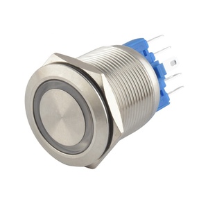 Wasserdichter IP65-Verriegelungs-/Moment taster schalter 220V ein AUS Schwarz Metall beleuchtete rechteckige Drucktasten schalter - Product Image 6