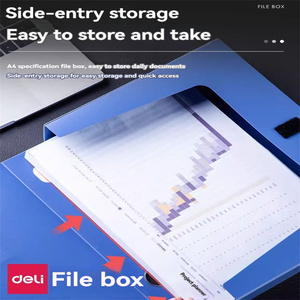 Deli 5602 <strong>File</strong> BoxA4 <strong>File</strong> Box35mm Business Blue 12 Plastic Thickened Vertical Large-capacity Foldersoffice Classification and - Product Image 4
