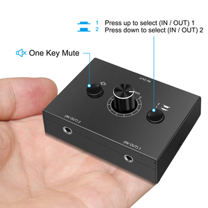 Interruptor de Audio estéreo de 3,5mm, conmutador de Audio, altavoz pasivo, auriculares, Selector Manual de entrada, caja divisora, intercambio de Audio - Product Image 5