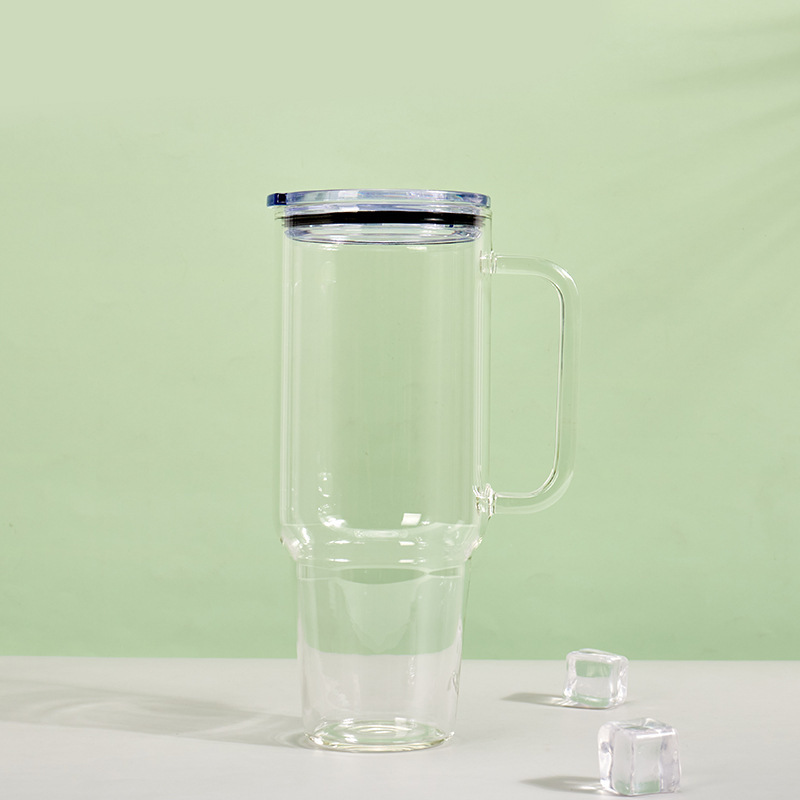 Tasse transparente avec poignée de 32 oz
