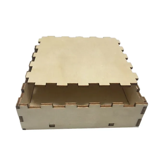 Caja de regalo de madera contrachapada con tapa, cajas de limas de corte láser plegables con tapa, para joyería de madera, planos, DXF, CDR, Cnc