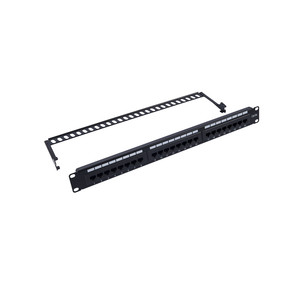 Panel de parche de LY-PP6A-01, 24 puertos, 1U, Cat 6A, sin blindaje - Product Image 1