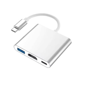 旅行适配器计算机硬件软件3.1类型C至4K HDMI USB 3.0 3合1 USB C扩展坞集线器 - Product Image 1