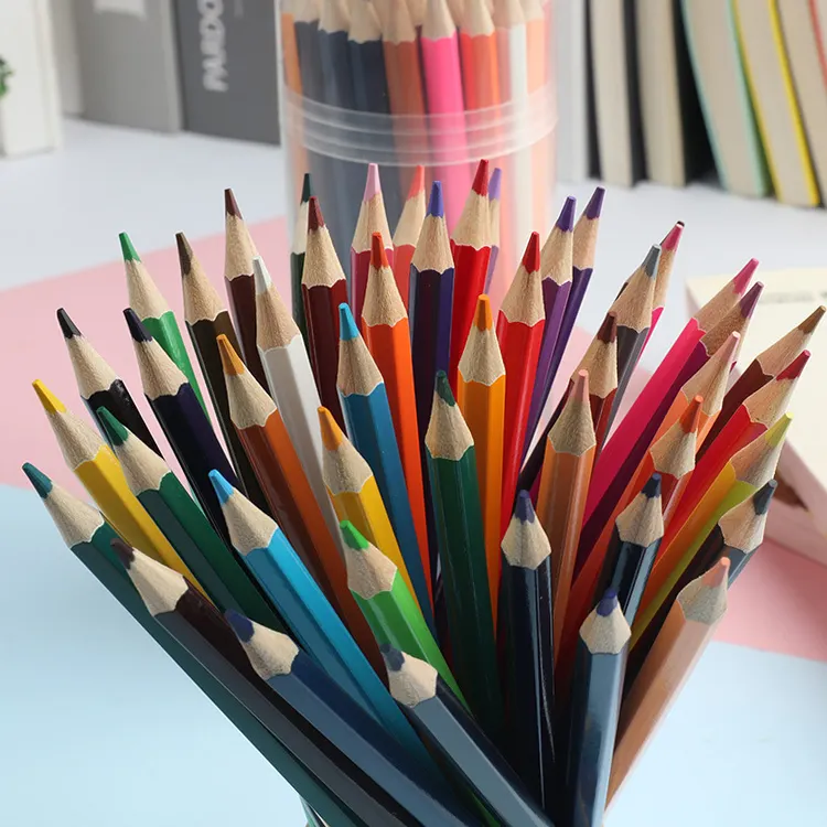 Özel kalemler standart sevimli okul renk kalem seti ahşap kurşun çizim çocuklar için renkli kalemler