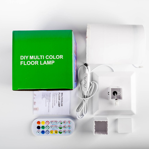 โคมไฟตั้งพื้น RGB มุมพร้อมรีโมทคอนโทรล-ใช้ไฟ LED เปลี่ยนสีได้สำหรับห้องนั่งเล่นและห้องนอนหรี่แสงได้ - Product Image 3