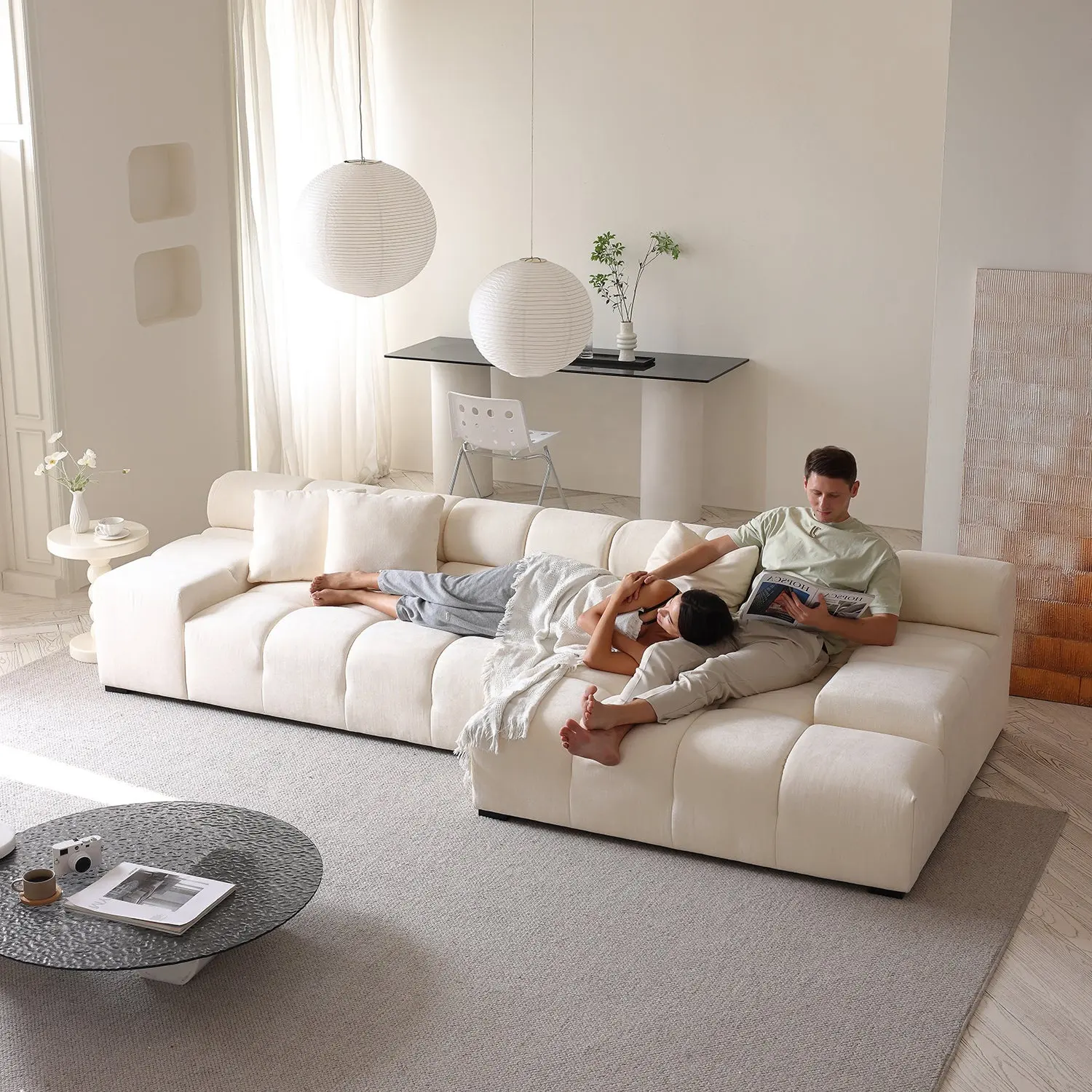 Fabrika doğrudan satış oturma odası mobilya Modern İtalyan çekyat kol kumaş kesit kanepe ile