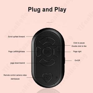 Yeni şarj edilebilir Bluetooth selfie deklanşör düğmesi tip-c şarj kablosuz denetleyici video uzaktan kumanda - Product Image 3