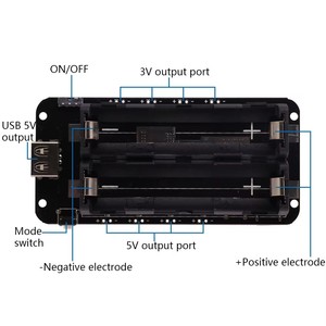 2電圧18650リチウム電池シールドV8モバイルパワー拡張ボードモジュール5V/3A 3V/1AマイクロUSB Arduino ESP32 ESP8266用 - Product Image 6