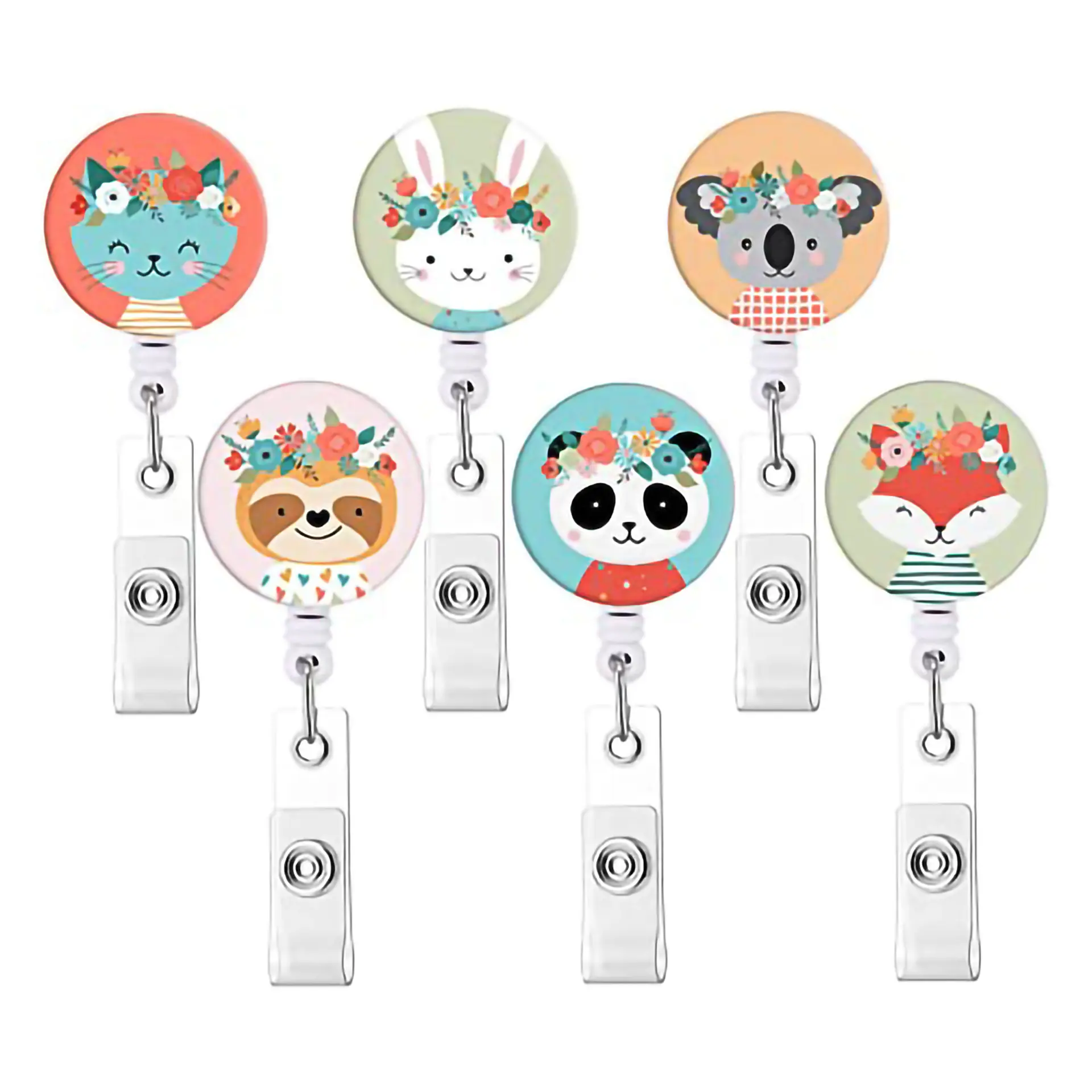 High Quality Personal Custom Doctor Nurse Cartoon Animal Badge Reels Holder