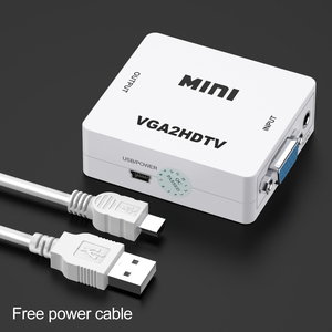 Mini convertidor profesional de audio y vídeo VGA a HDTV OEM, caja pequeña con color negro/blanco para sistemas de cine en casa - Product Image 6