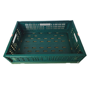 Contenedores de plástico reciclables, apilables y encajables, cajas plegables de frutas y verduras para almacenamiento logístico de cosecha agrícola - Product Image 3