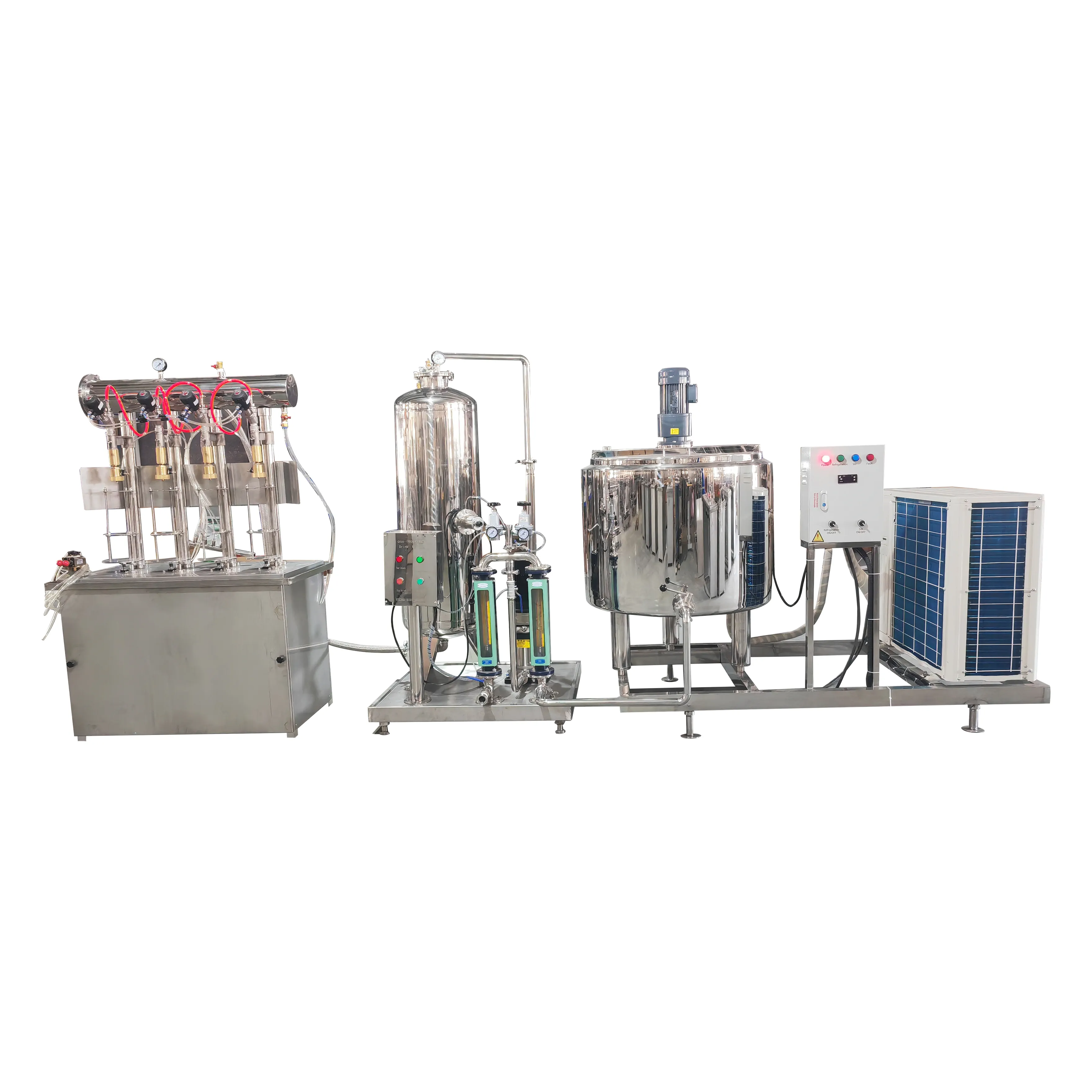 Línea de producción de máquina de llenado de bebidas carbonatadas de agua de soda de pequeña capacidad