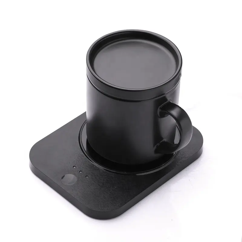 Kontrol Suhu Pemanasan Diri Gelas Mug Listrik Kopi Heater Piala 55 Derajat Keramik Smart Mug Warmer dengan Termostatik Cangkir Set