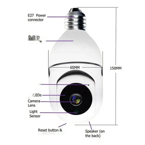 2024 fabbrica di vendere 1080P luce Baby Monitor Display telecamera notturna a colori telecamera di sicurezza di rilevamento 360 - Product Image 4