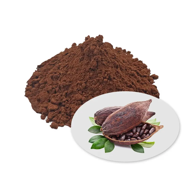 Wholesale Export Dark Brown Black Pure Natural Raw Alkalized Cocoa Powder 25kg Price Manufacturers
