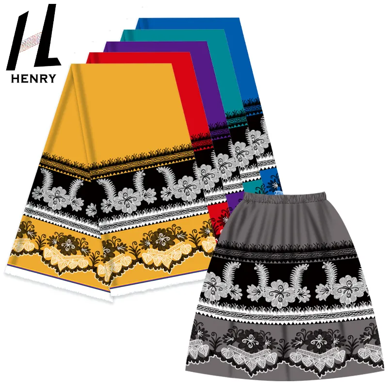 Henry Oem принимает в наличии стильные многоцветные на выбор ткани с цветочным узором в стиле Микронезии