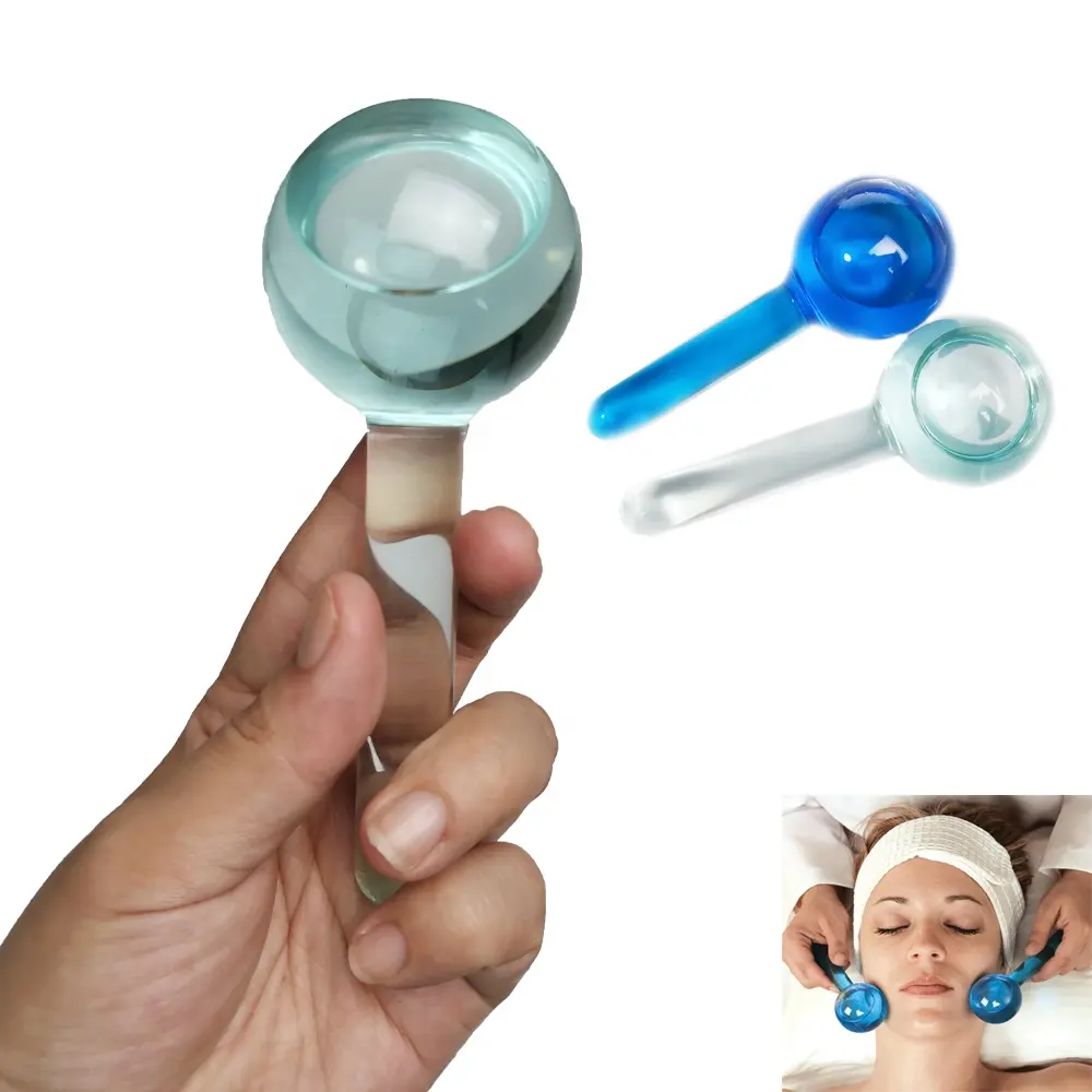 Koude Vriezer Globes Schoonheidsverzorging Massage Glas Roller Gel Magic Facial Ijs Globes Voor Gezicht Ogen Verminderen Zwelling