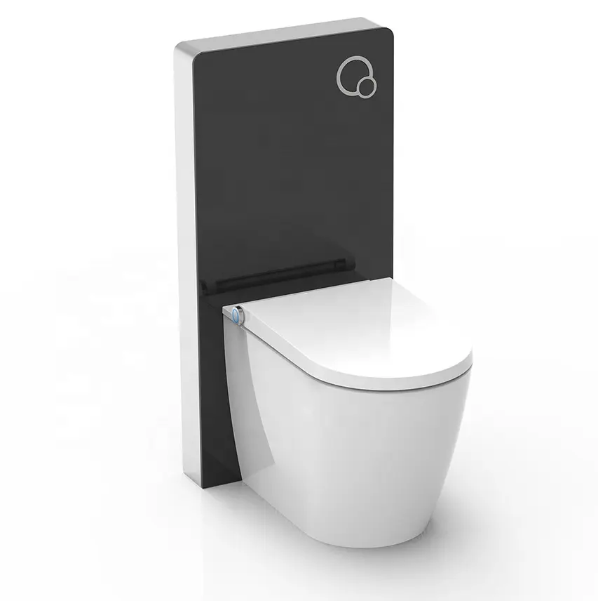 Nouveau Design de salle de bain Wc une pièce suspendu au mur toilettes intelligentes douche toilettes