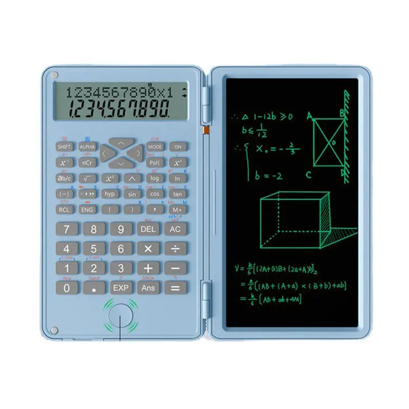 Faltbarer Desktop Electronic Board Zeichnung 12-stelliges Display Wissenschaft licher Rechner mit Schreib block