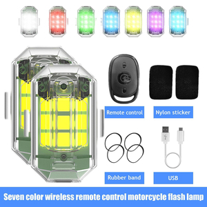Car <strong>LED</strong> Anti-collision Warning Light Signal Light <strong>RC</strong> Drone with Strobe <strong>Lamp</strong> Remote Control 7 Colors Flash Turn Signal Indicator - Product Image 2