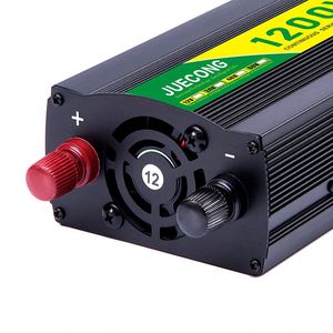 DC12v 24v至AC220v 1200瓦太阳能逆变器功率转换器48v输入110伏输出50hz纯正弦波汽车应用